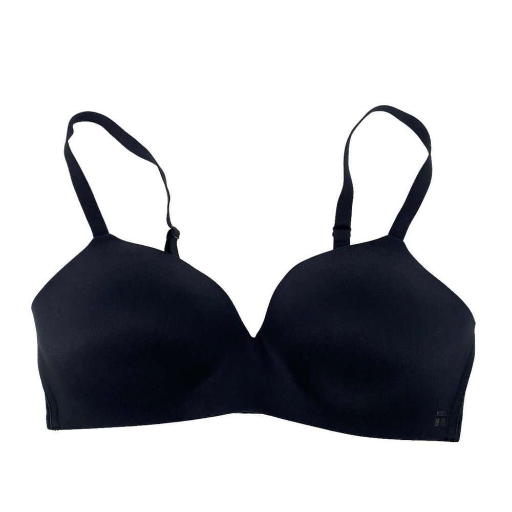 Tommy John Second Skin Lightly Lined Wireless Bra Black 36DD